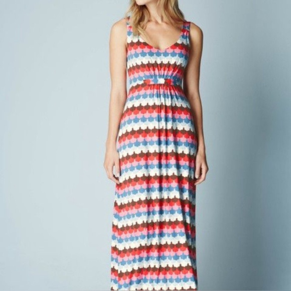 Boden Colorful Scallop Maxi Dress
